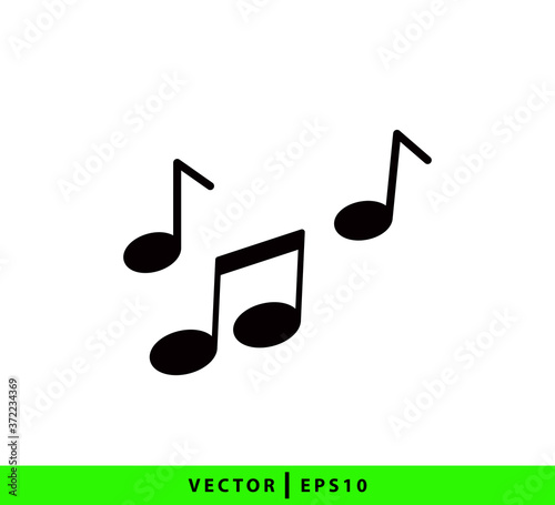 Not music icon vector logo design template