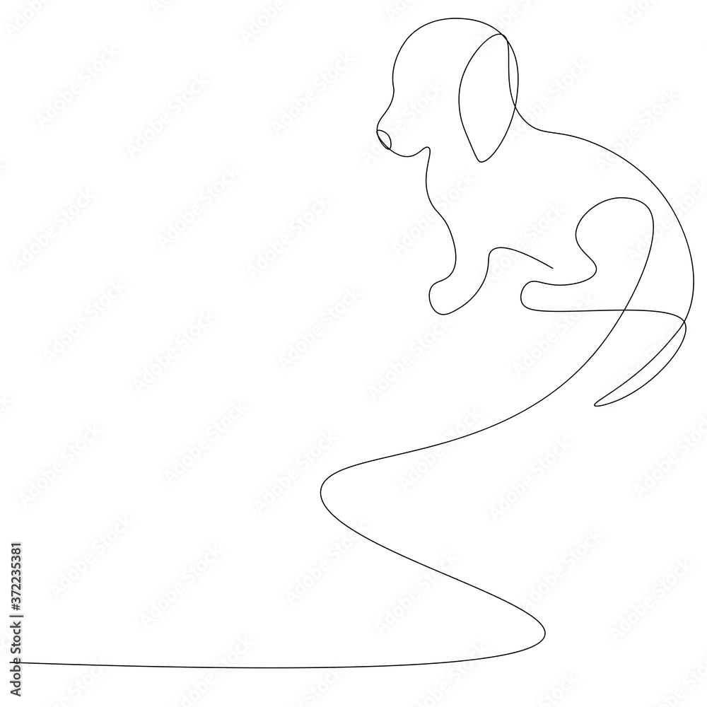 Puppy on white background. Vector illustration Puppy on white background. Vector illustration
