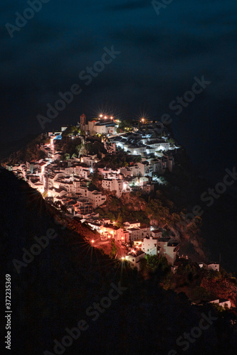 Spanish, Italian local town at night, Casares