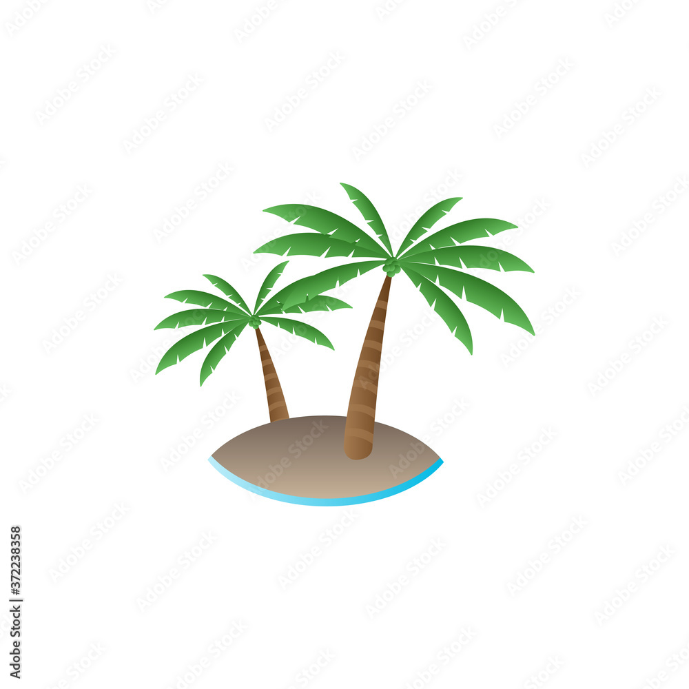 Palm Coconut Tree Design
