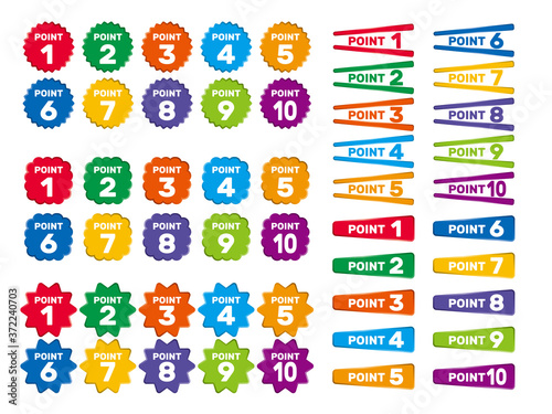 トゲトゲやモクモクしたぷっくりしたワンポイントになる数字のデザイン