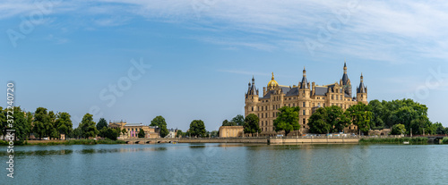 panorama view of the city of Schwerin in Mecklenburg-Vorpommern
