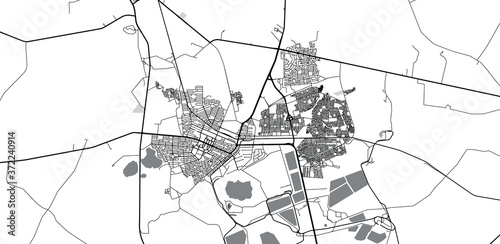 Urban vector city map of Welkom, South Africa photo