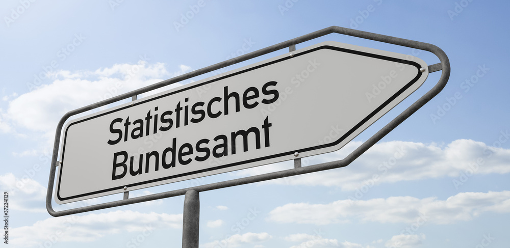 Pfeilwegweiser mit der Beschriftung Statistisches Bundesamt Pfeilwegweiser mit der Beschriftung Statistisches Bundesamt