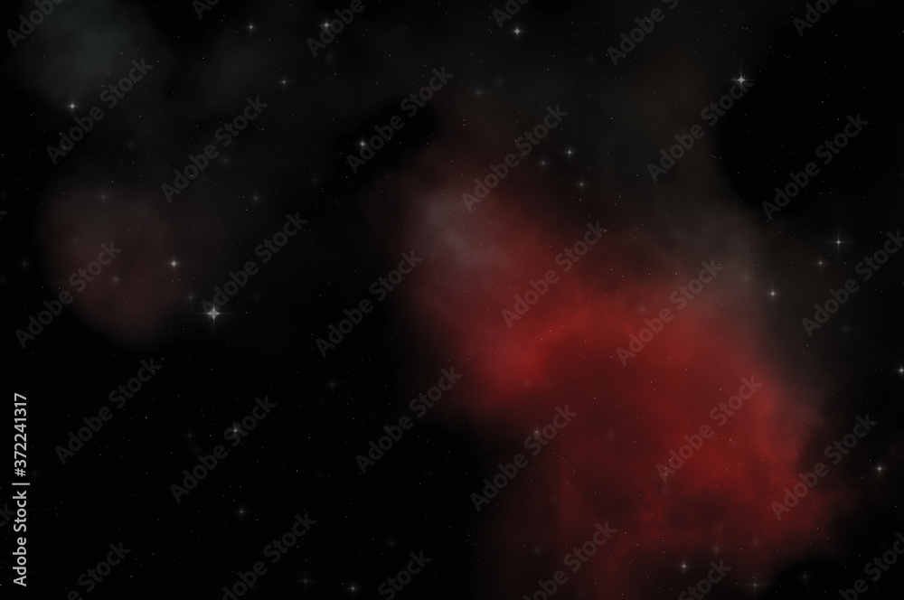 Fototapeta premium Star field in galaxy space with colorful nebula. Sci fi background of deep space. Ethereal wallpaper.