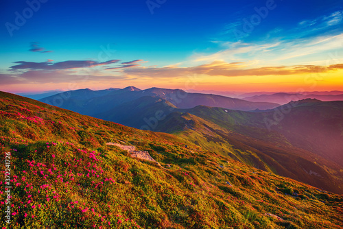 Amazing mountain sunrise