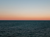 English sea at sunset