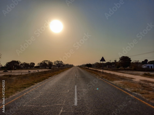 road sunset Mozambique