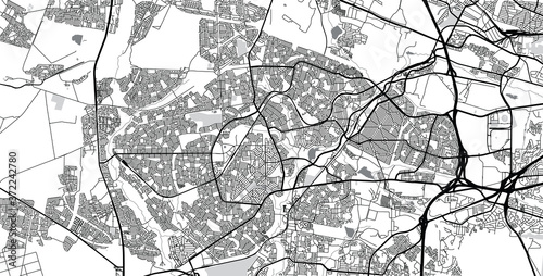 Urban vector city map of Soweto, South Africa
