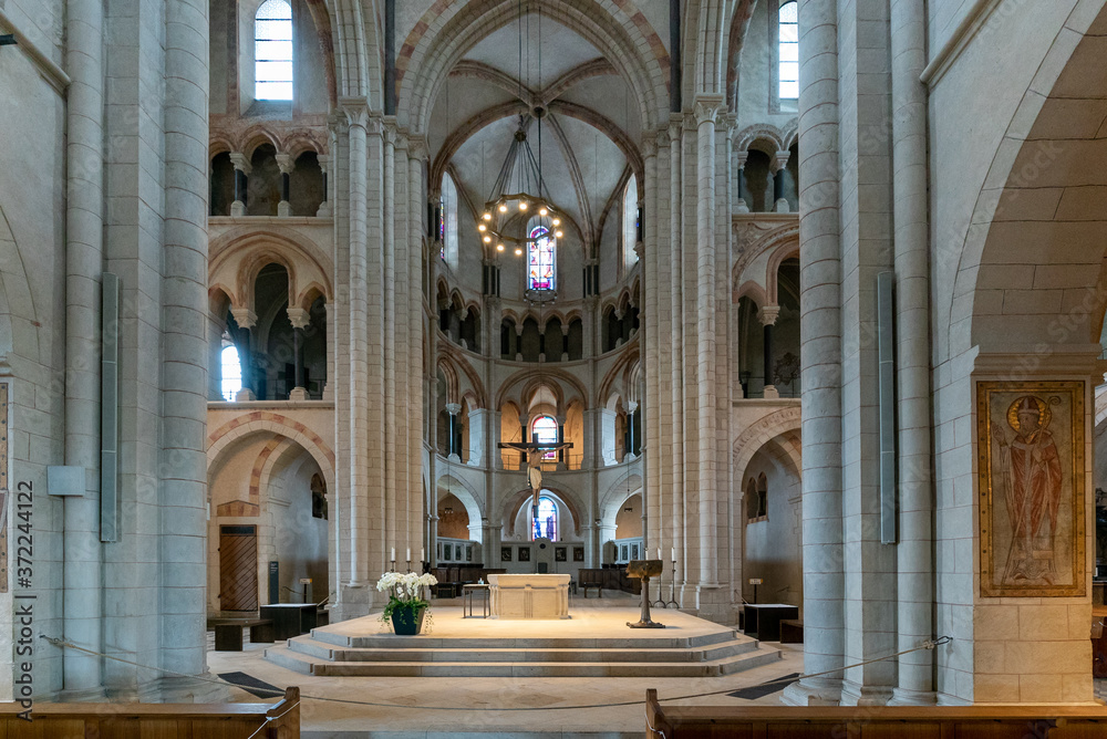 interior view of the historic Limburg cathedral