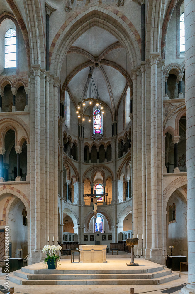 interior view of the historic Limburg cathedral