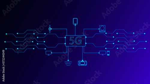 abstract 5G technology background