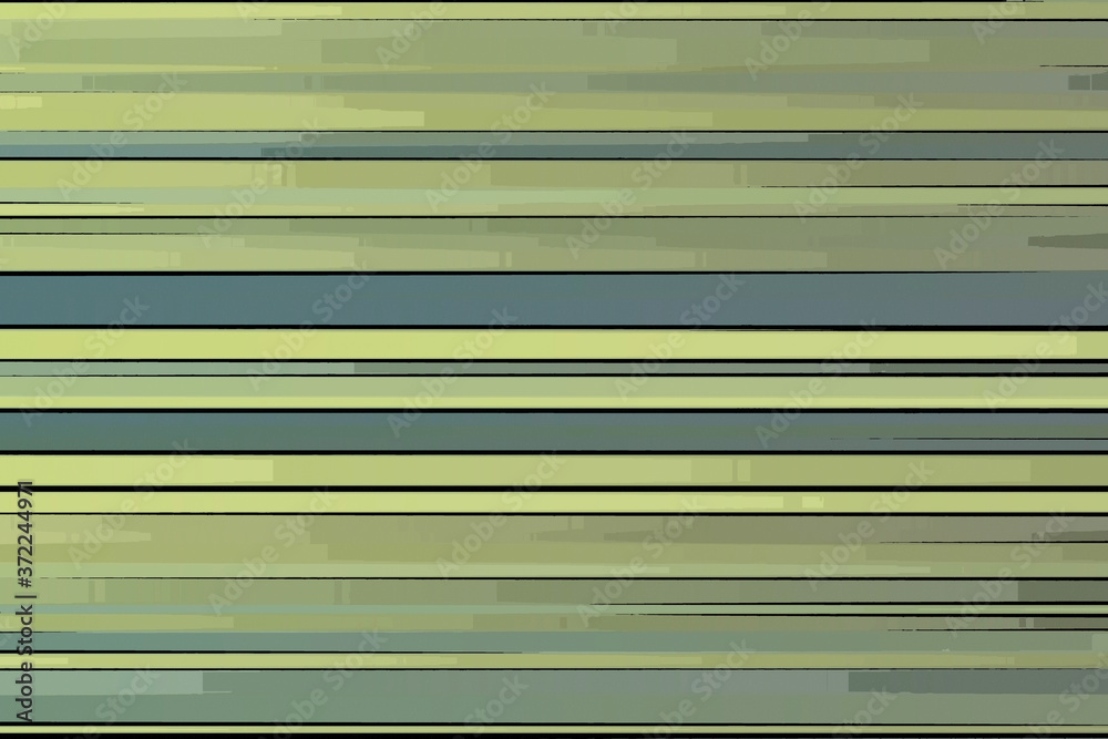 Fototapeta premium Yellow, green and light blue lines posterization style background, digitally created.