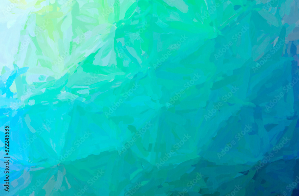 Fototapeta premium Abstract illustration of blue, green Impressionist Impasto background
