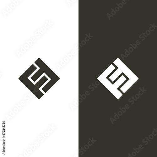 ff letter logo square vector eps