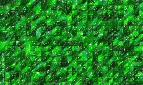 Dark green abstract color pencil background, digitally created.