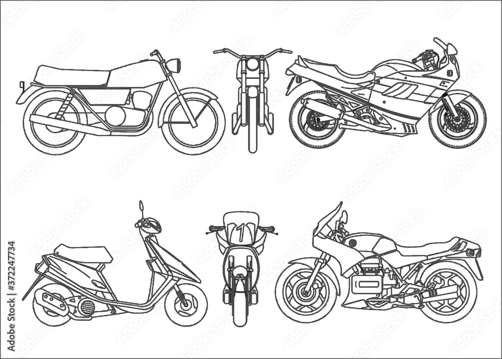 Motorcycles.