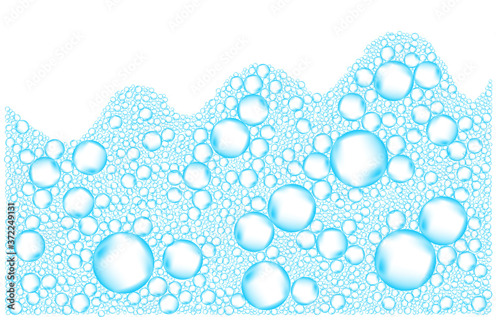 Blue foam isolated on transparent background.