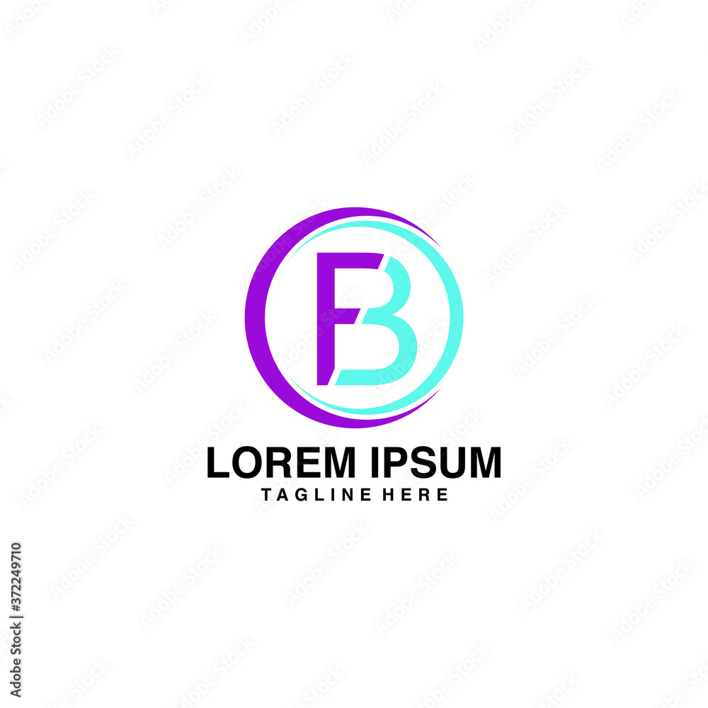 Initials F&B Logo Vector Illustration Icon Initials F&B Logo Vector Illustration Icon