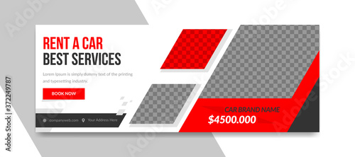 Luxury car social media and facebook cover post template