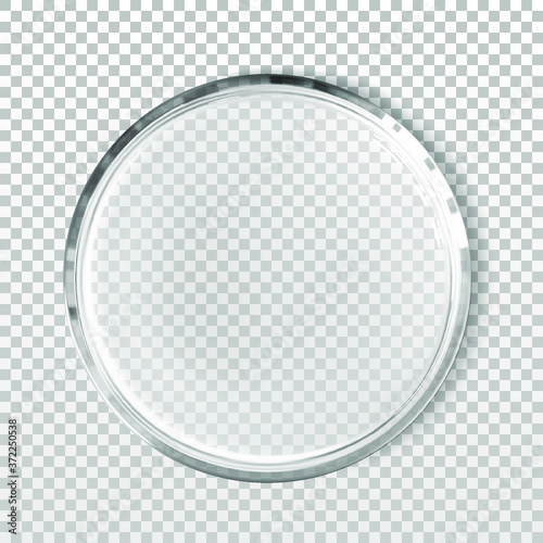 Fototapeta Empty petri dish isolated realistic vector illustration