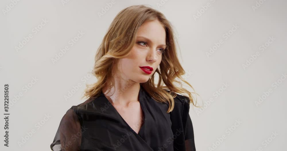 4K Slow Mo Close Up Of Woman In Black Dress Posing 4K Slow Mo Close Up Of Woman In Black Dress Posing