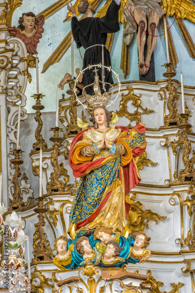 Fototapeta premium Sao Francisco de Assis Church, Main Altar, Sao Joao del Rey, Minas Gerais, Brazil