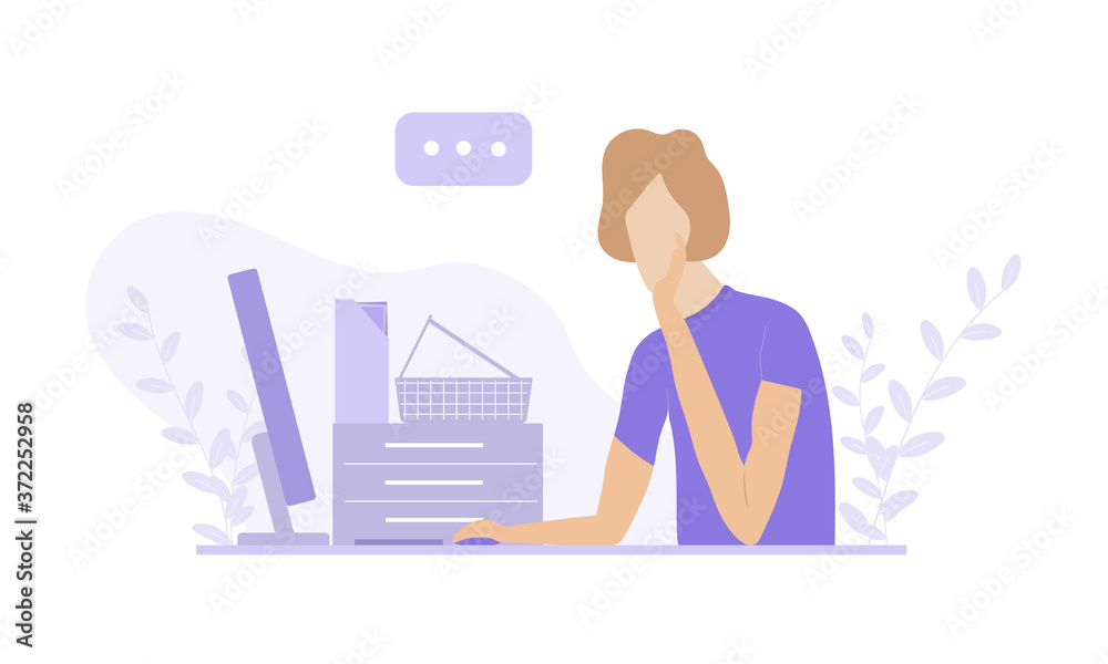 Business man texting and working on computer at office. Creative vector design for business concept. Business man texting and working on computer at office. Creative vector design for business concept.