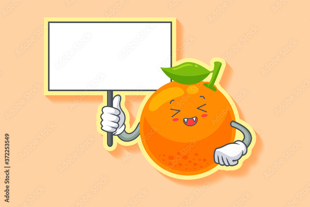 LAUGHING, HAPPY, FUN, CHEERFUL Face Emotion. Holding Whiteboard Gesture. Orange, Citrus Fruit Cartoon Drawing Mascot Illustration. LAUGHING, HAPPY, FUN, CHEERFUL Face Emotion. Holding Whiteboard Gesture. Orange, Citrus Fruit Cartoon Drawing Mascot Illustration.