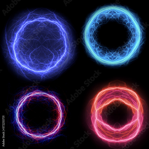 Four lighning plasma ball elements