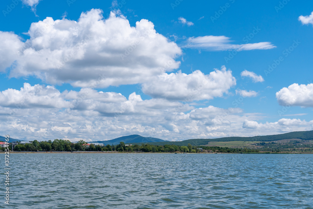 Lake Bazaleti in Dusheti, a tourist spot in Georgia