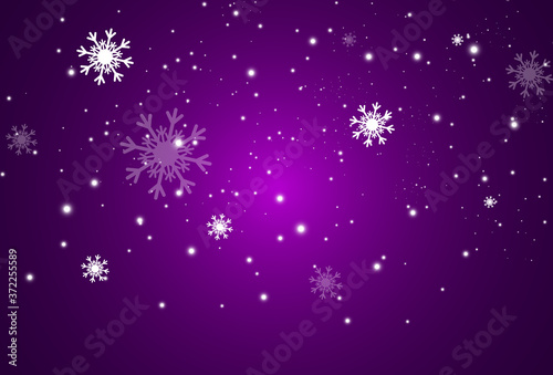 Vector illustration of flying snow on a transparent background.Natural phenomenon of snowfall or blizzard.