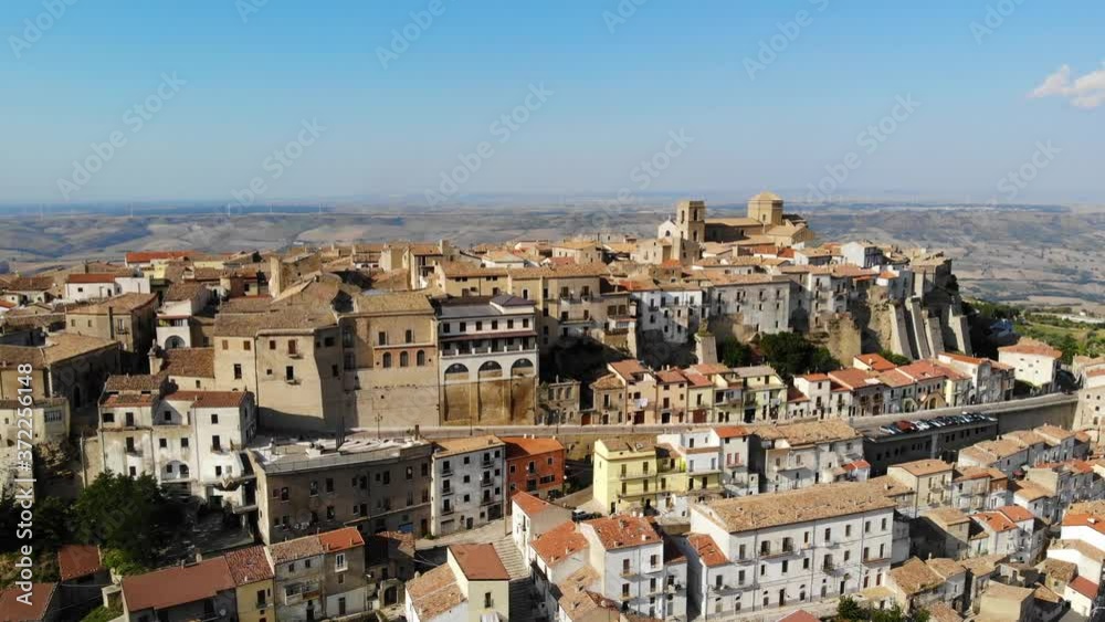 Panoramic view of Acerenza. Basilicata. Italy. aerial view of Acerenza Panoramic view of Acerenza. Basilicata. Italy. aerial view of Acerenza