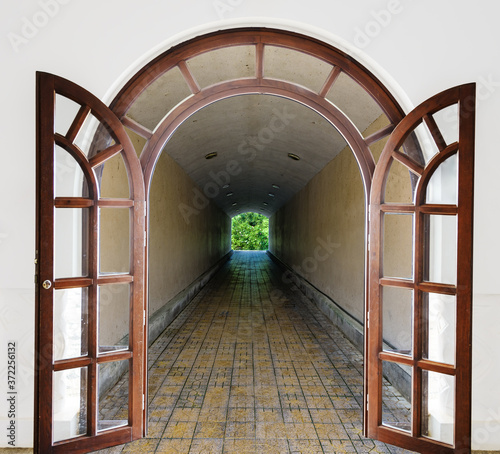 arch door to the tunnel