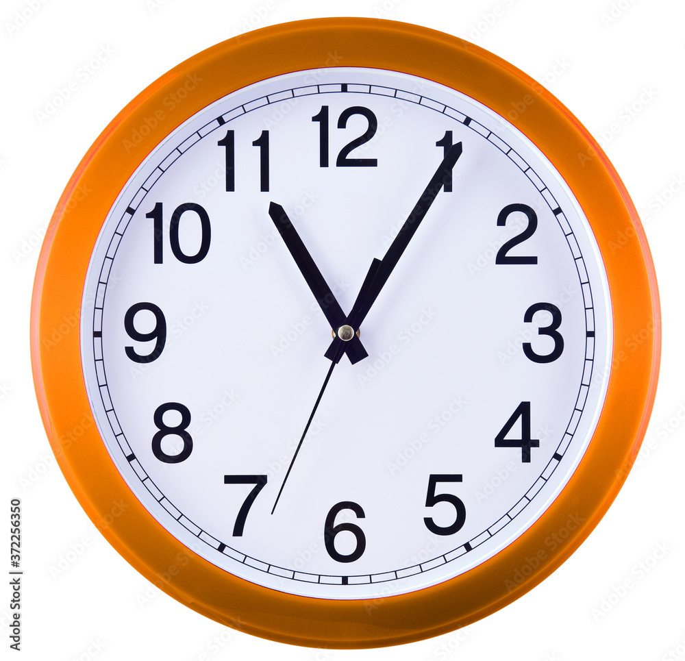 Wall clock isolated on white background