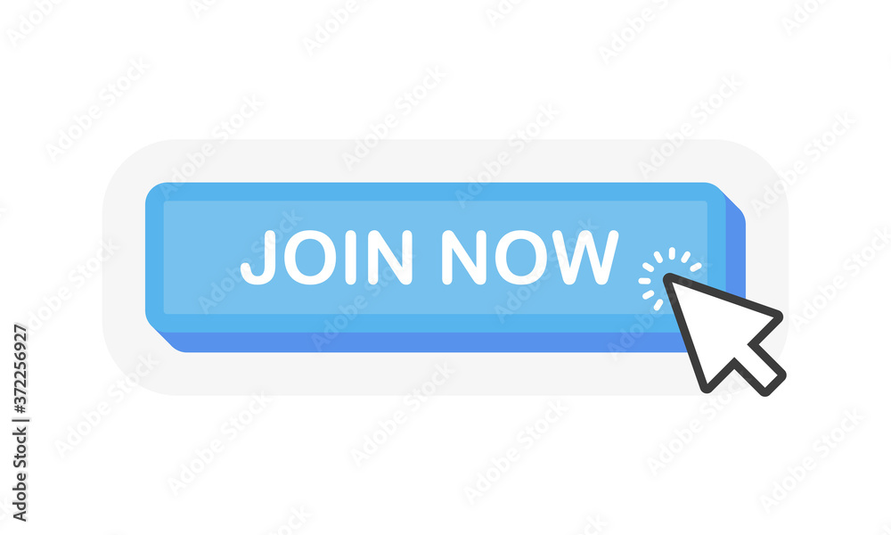 Modern button join now for banner design. Template icon. Modern design. Click arrow. User interface button. Vector illustration. Modern button join now for banner design. Template icon. Modern design. Click arrow. User interface button. Vector illustration.