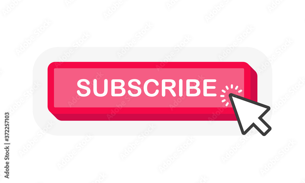 Button with subscribe button for concept design. Logo element. Like icon. Subscribe. Arrow, cursor icon. Flat vector. Click arrow. Live. Hand like. Vector illustration. Button with subscribe button for concept design. Logo element. Like icon. Subscribe. Arrow, cursor icon. Flat vector. Click arrow. Live. Hand like. Vector illustration.