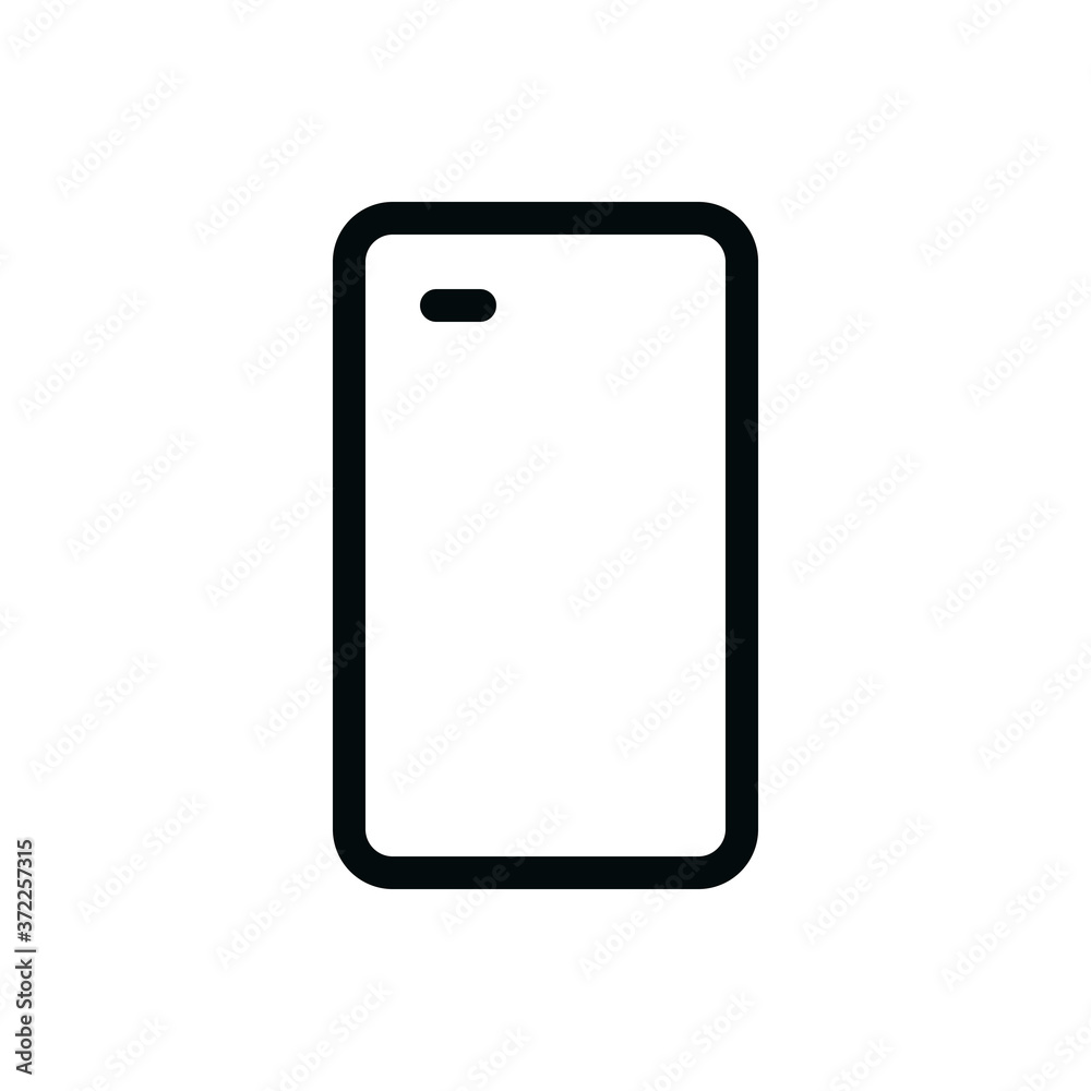 Mobile silicone case isolated icon, mobile phone cover outline vector icon with editable stroke Mobile silicone case isolated icon, mobile phone cover outline vector icon with editable stroke