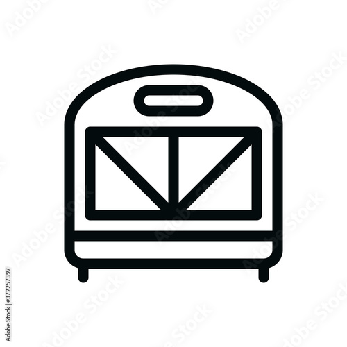 Sandwich maker isolated icon, sandwich toaster vector icon with editable stroke