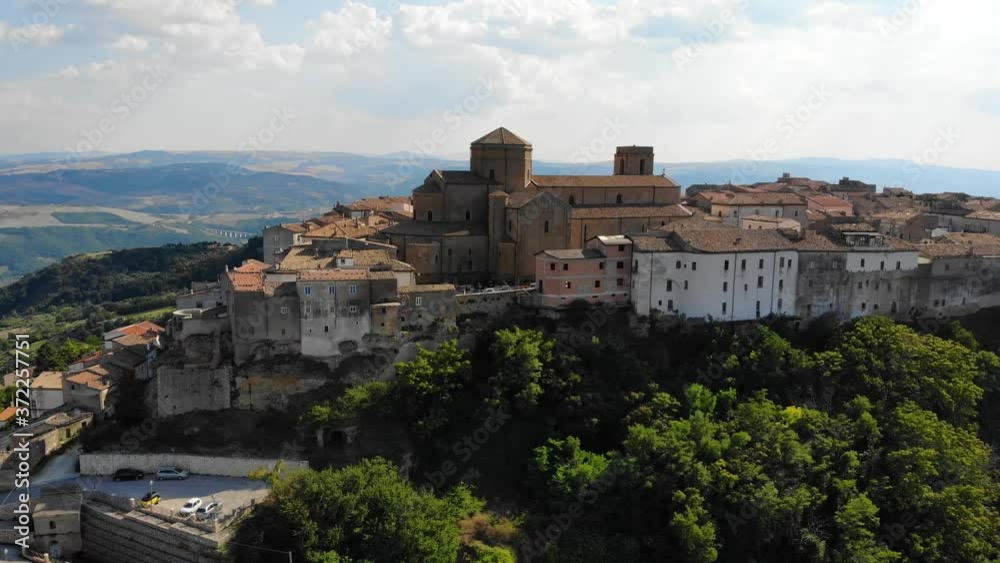 Panoramic view of Acerenza. Basilicata. Italy. aerial view of Acerenza Panoramic view of Acerenza. Basilicata. Italy. aerial view of Acerenza