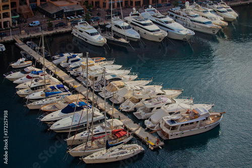 boats in the harbor of monaco