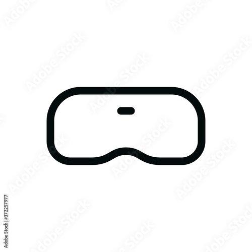 VR box headset isolated icon, virtual reality glasses box outline vector icon with editable stroke