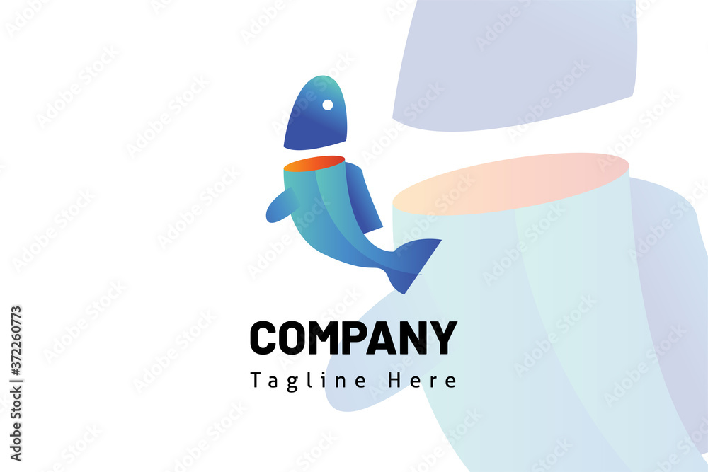 logo fish icon illustration gradient logo fish icon illustration gradient