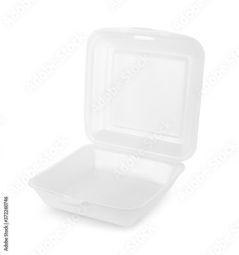 Foam box isolated on white background