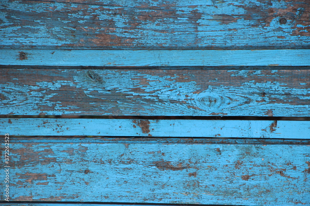 Obraz premium Surface of painted shabby grunge wood into blue. Weathered wooden background