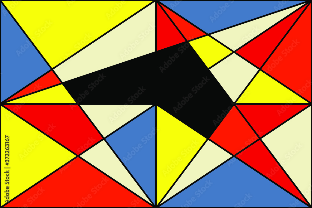 Fototapeta premium Color geometric design, vector background.