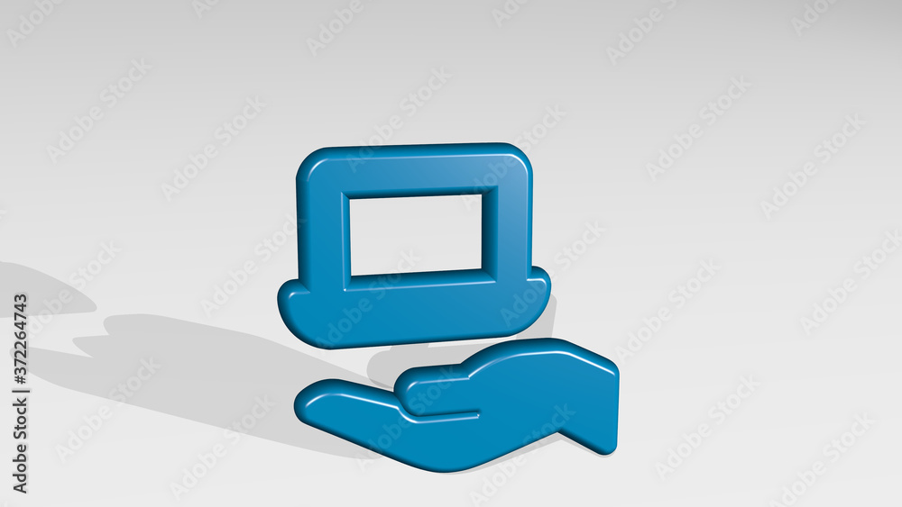 PROGRAMMING HOLD LAPTOP 3D icon casting shadow, 3D illustration for code and computer PROGRAMMING HOLD LAPTOP 3D icon casting shadow, 3D illustration for code and computer