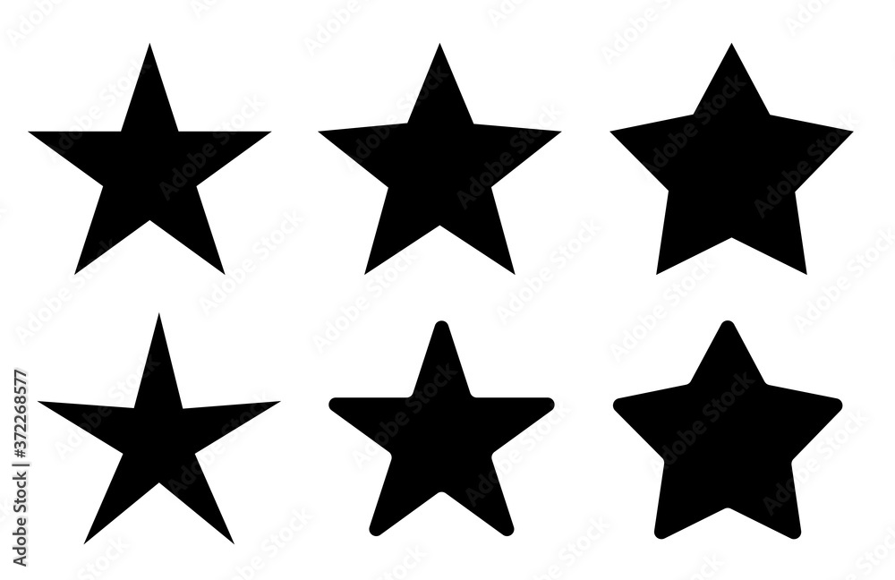 Obraz premium Star set icon vector illustration