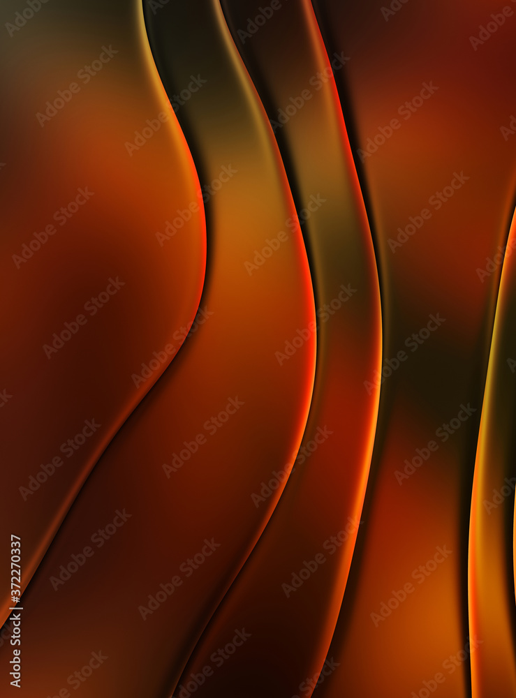 Fototapeta premium Abstract pattern glossy color background. Vibrant colorful wavy texture wall. Creative and beautiful wallpaper.