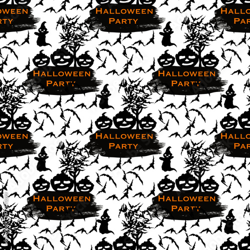 Seamless pattern design with a fall Halloween design, perfect to use on the web or in print